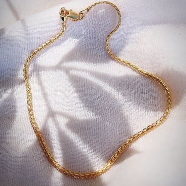 Gold Woven Chain Anklet - Naniahiahi, Gold Anklet, Gold Chain Anklet, Gold Filled Anklet, Paperclip Anklet,Hawaii Anklet,Summer Jewelry 
