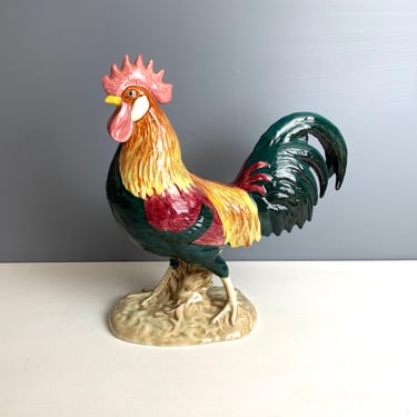 Beswick leghorn #1892 chicken figurine - vintage British decor 