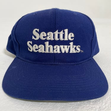 Vintage 1980's Seattle Seahawks Blue Snapback Hat