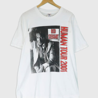 Vintage 2001 Rod Stewart Human Tour T Shirt Sz XL