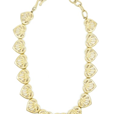 Givenchy Goldtone Heart Link Necklace