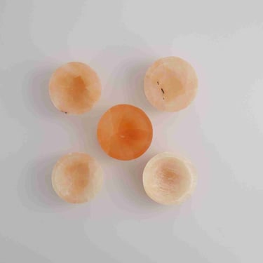 Selenite Satin Peach Bowl