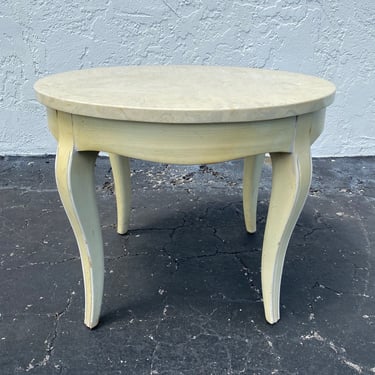 Vintage French Provincial Low Stool with Faux Marble Table Top FREE SHIPPING 20