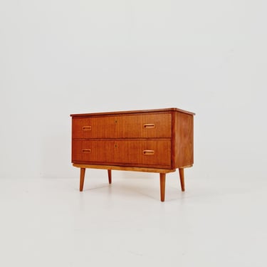 Midcentury Danish design chest of drawers / drawer dresser / 2 drawers cabinet, 1960s 