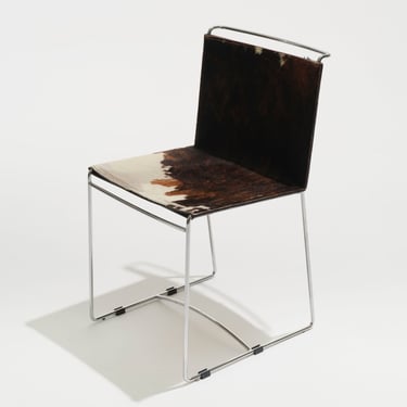 CHAISE FIL EN PEAU DE VACHE, PASCAL MOURGUE, 1980s