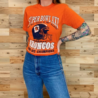 Denver Broncos Vintage Football Team Tee Shirt 