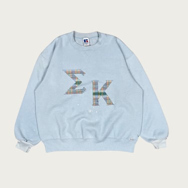 (XL) Sigma Kappa Plaid Sweatshirt