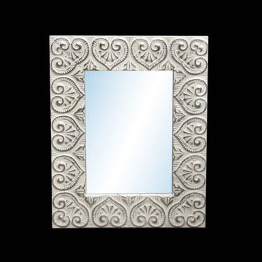 Handcrafted Heart 5.25 in. Tin Framed Mirror