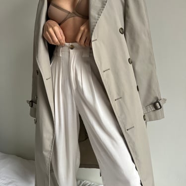 Vintage Rice Paper Trench Coat
