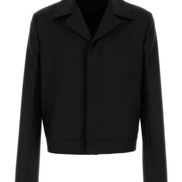 Prada Men Black Mohair Blend Blazer