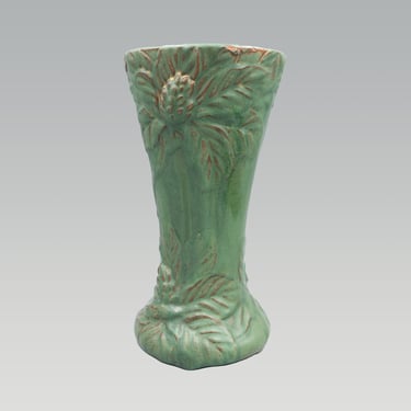 Peters & Reed Matte Green Pinecone Vase | Vintage Arts and Crafts Art Pottery 
