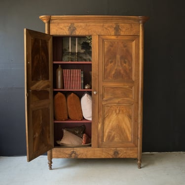 Antique Armoire with Book-matched Veneer