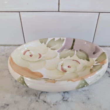Vintage Devonshire Handpainted Floral Soap Dish Made in Taiwan 