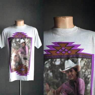 Vintage 90s George Strait Tshirt / Vintage Country Western Music Tshirt / George Strait Tshirt / George Strait Horse Tee 