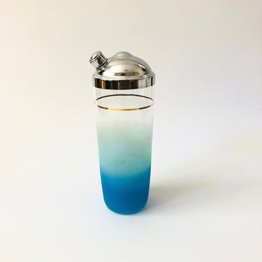 MCM Blue Blendo Glass Cocktail Shaker 