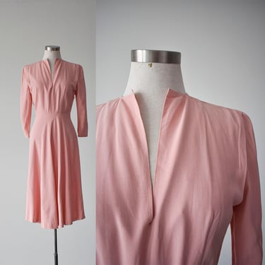 1940s Pale Pink Dress 