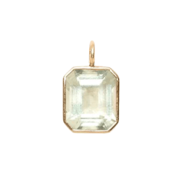 Singular Rectangle Charm - Green Amethyst — Charm + Chain Trunk Show