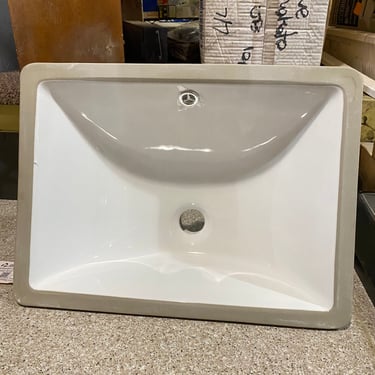 Rectangular White Undermount Ceramic Sink by James Martin Vanities