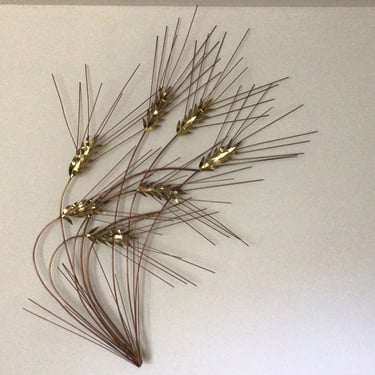 Curtis Jere wall hanging wheat sculpture. 