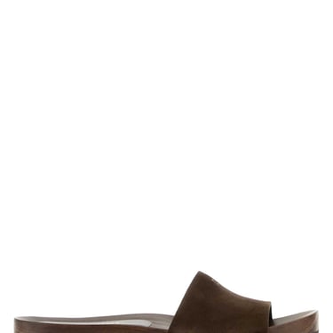 Miu Miu Women Brown Suede Clogs