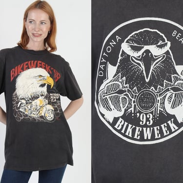 Vintage 3d Emblem Harley Davidson T Shirt / 90s Daytona Bike 