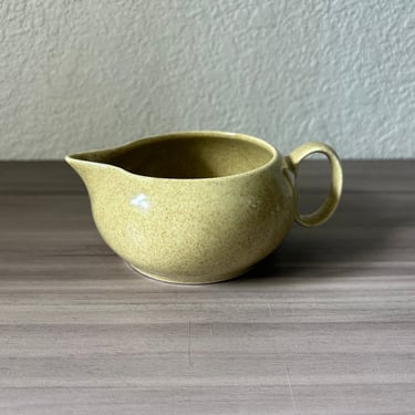 Vintage 1930’s WS George Pottery Ranchero Green Speckled Creamer 