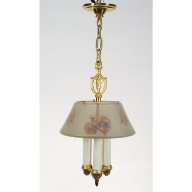 Small 1920s Lightolier "Dinolier" Pendant Light Art Deco Style Vintage  #2203 Free Shipping 