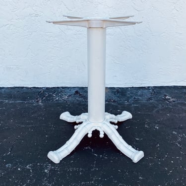 Vintage Faux Bamboo Dining Pedestal Table Base FREE SHIPPING Aluminum Metal Patio Furniture 