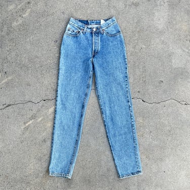 Vintage 90s Medium Wash Red Tab Levi's. 26" Waist. Made in USA. 