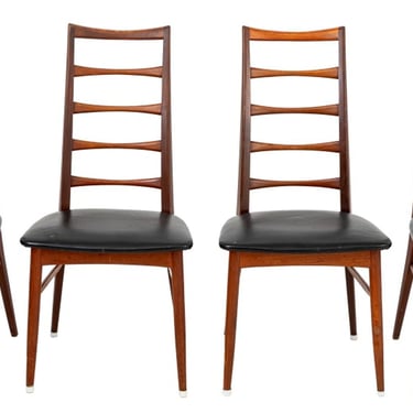 Niels Koefoed "Lis" Teak Dining Chairs, 4