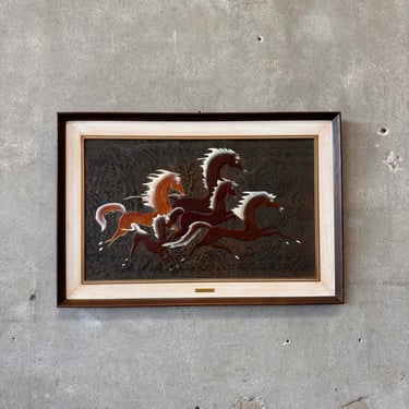 MCM Hammered Copper "Ghost Herd" Artwork