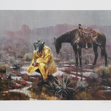 James Reynolds, Waiting It Out, Lithograph, signed and numbered in pencil 