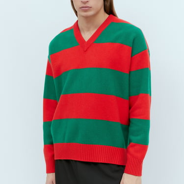 Gucci Men Felted Wool Striped Sweater