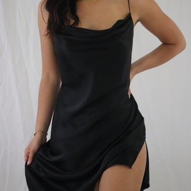 Vintage Black Victoria’s Secret Silk Slip Dress - Small 