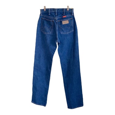 Vintage Wrangler Jeans, 70s 80s High Waisted Jeans, High Rise Slim Fit Straight Leg Jeans, Medium Dark Wash Retro Western Wranglers W27 Sz 4 