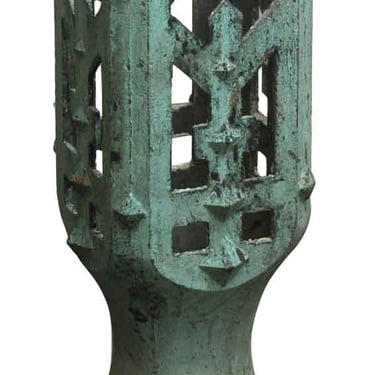 Gothic Cast Bronze Base for Exterior Light