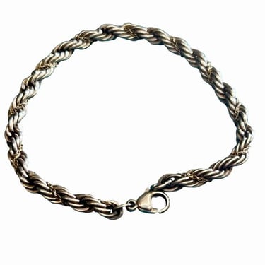 Christofle Sterling Silver & 18K Gold Accent Chevron Bracelet