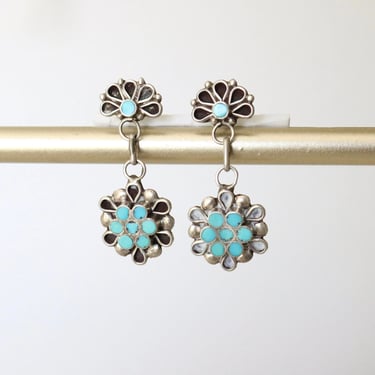 zuni dishta turquoise petit point earrings 