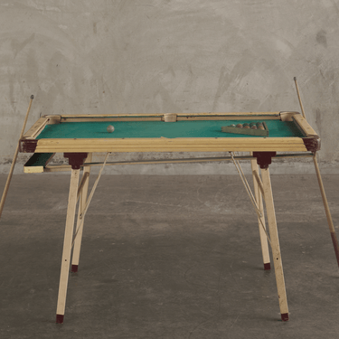 MINI POOL TABLE, 20TH C