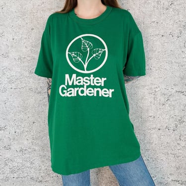 Vintage 80's Master Gardener Tee Shirt T-Shirt 