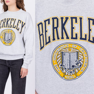 90s UC Berkeley Sweatshirt - Men's Medium, Women's Large | Vintage Unisex Collegiate Crew Neck Pullover 