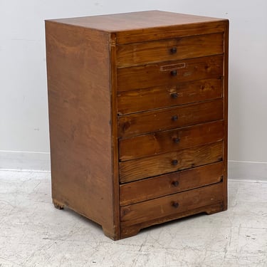 Free Shipping Within Continental US - Vintage Chest Cabinet Storage Drawers Lots of Patina 