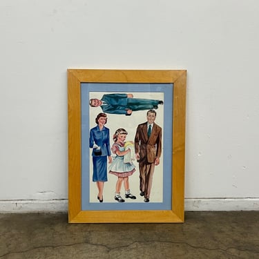 1950’s Framed Paper doll cutouts #2 