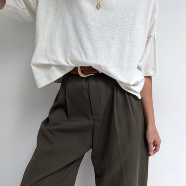 Vintage Olive Twilled Trousers