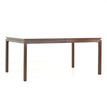 Edward Wormley for Dunbar Mid Century Mahogany and Walnut Expanding Dining Table with 2 Leaves - mcm 