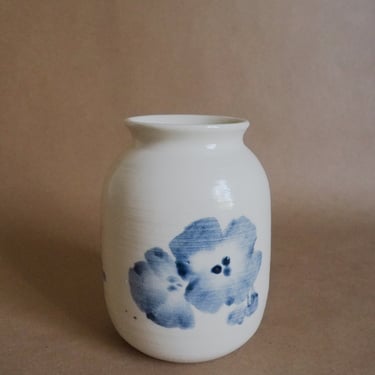 Bamboo Brush Pansy Vase // handmade ceramic pottery 