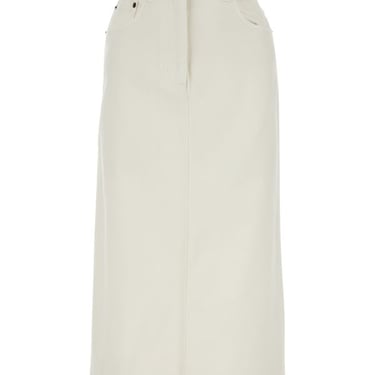 Prada Woman White Denim Skirt