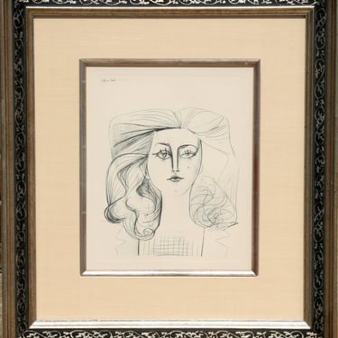 Pablo Picasso (After), Plate 8 (Portrait of Francoise), Pochoir 
