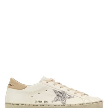 Golden Goose Deluxe Brand Woman White Leather Hi Star Sneakers