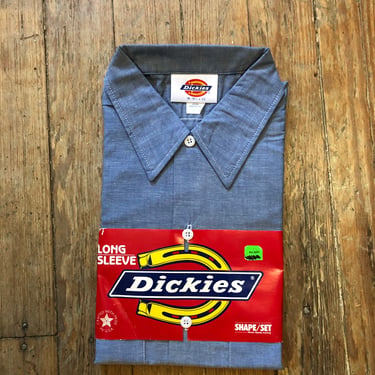 1990s Deadstock Dickies Chambray Work Shirt Medium 